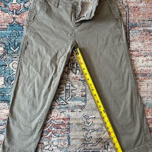 Liverpool Green Chinos Flat Front Cotton Blend